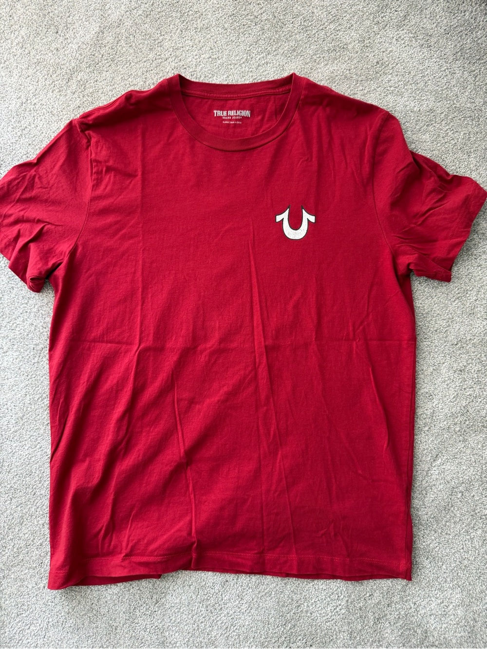 True Religion World Tour Buddha Guitar T Shirt Red XL Est 2002